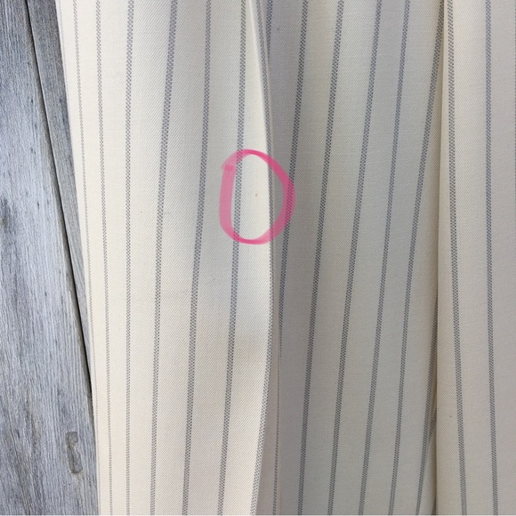 Ralph Lauren Blue Label Vintage Y2K High Rise Striped Wide Leg Pants Cream Blue - Picture 7 of 16